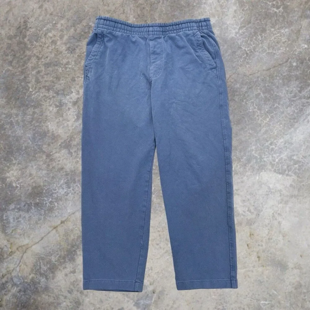 UNIQLO Washed Jersey Easy Ankle Pants Men’s L Blue Elastic Waist Cotton Japan